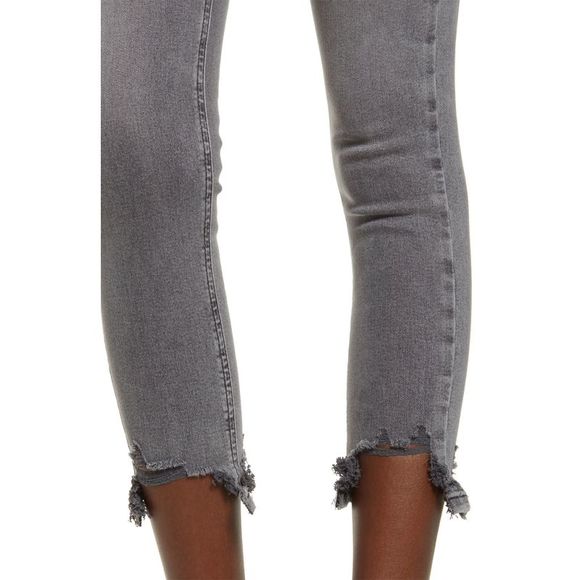 Topshop Womens Jamie Jagged Hem Jeans 26W x 28L Grey - NWT $80 - Picture 4 of 4